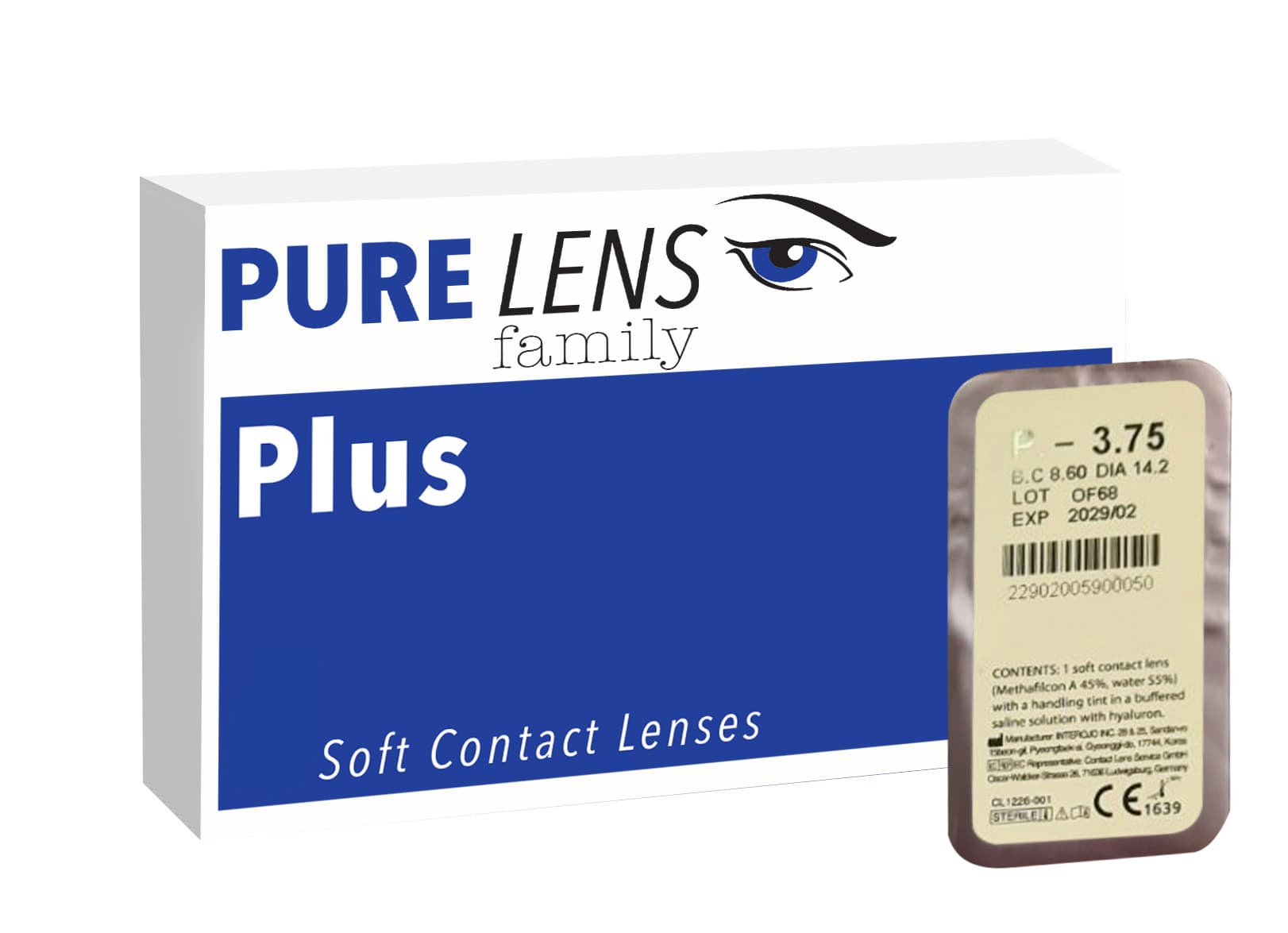 PURE LENS PLUS ΜΥΩΠΙΑΣ ΜΗΝΙΑΙΟΙ - 1 ΦΑΚΟΣ (Μεμονωμένο τμχ. Χωρίς κουτί)