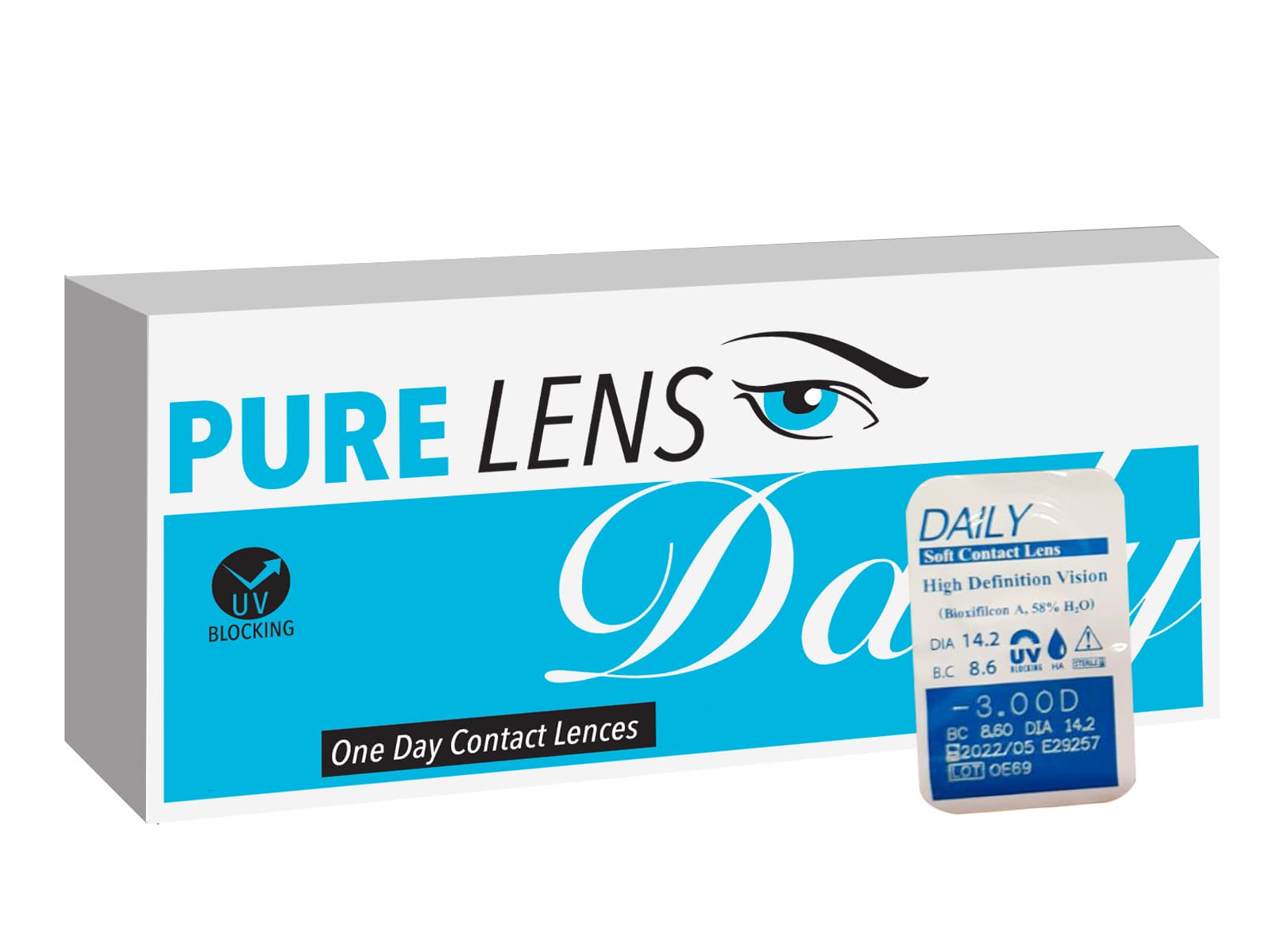 Pure Lens Daily ΜΥΩΠΙΑΣ ΗΜΕΡΗΣΙΟΙ - 1 ΦΑΚΟΣ  (Μεμονωμένο τμχ. Χωρίς κουτί)
