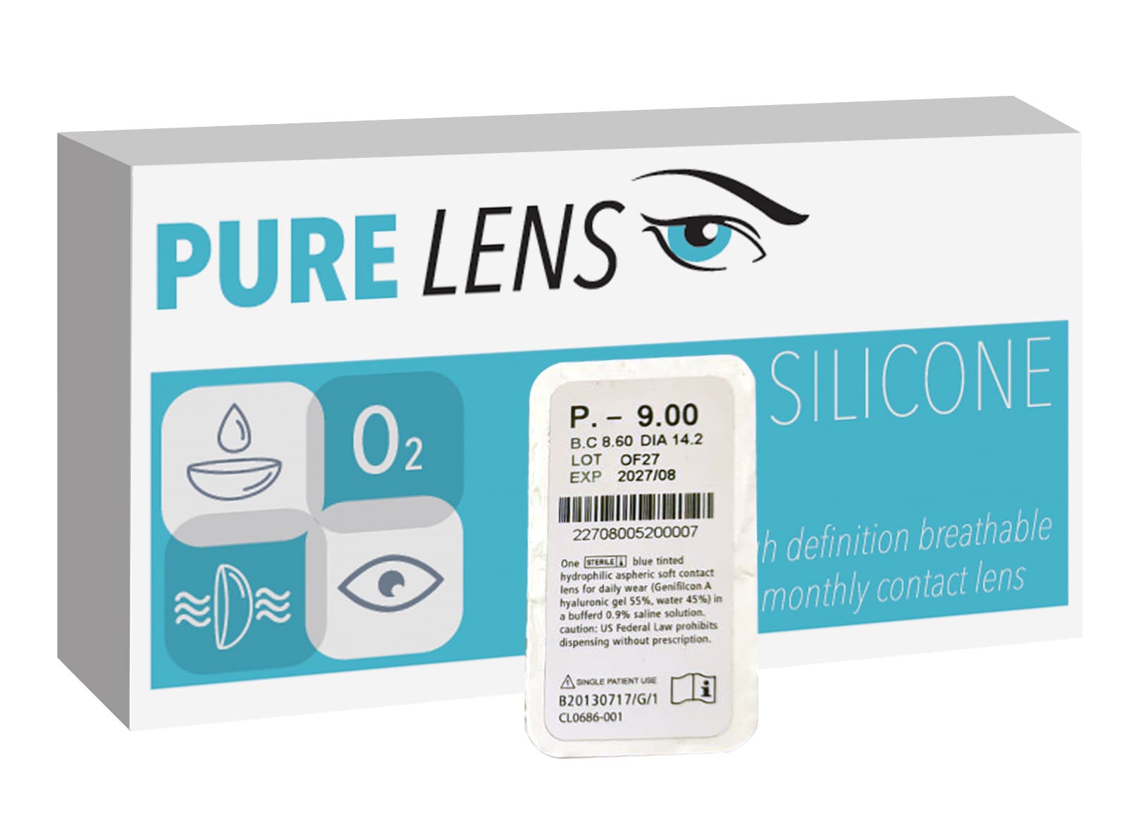 PURE LENS SILICONE PLANO ΘΕΡΑΠΕΥΤΙΚΟΣ - ΣΙΛΙΚΟΝΗΣ-ΥΔΡΟΓΕΛΗΣ- 1 ΦΑΚΟΣ (Μεμονωμένο τμχ. Χωρίς κουτί)