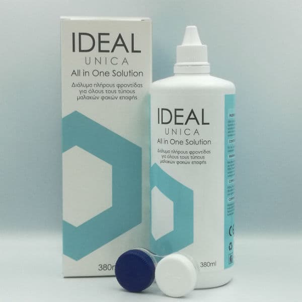 IDEAL UNICA Υγρό φροντίδας Μαλακών Φακών Επαφής  (380ml)