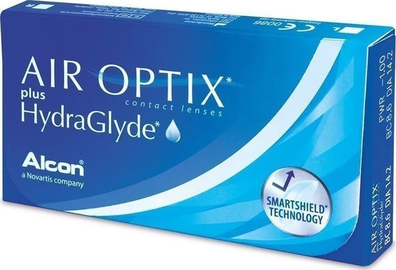 Air Optix Plus HydraGlyde Μυωπίας-Υπερμετρωπίας Μηνιαίοι (6 φακοί)