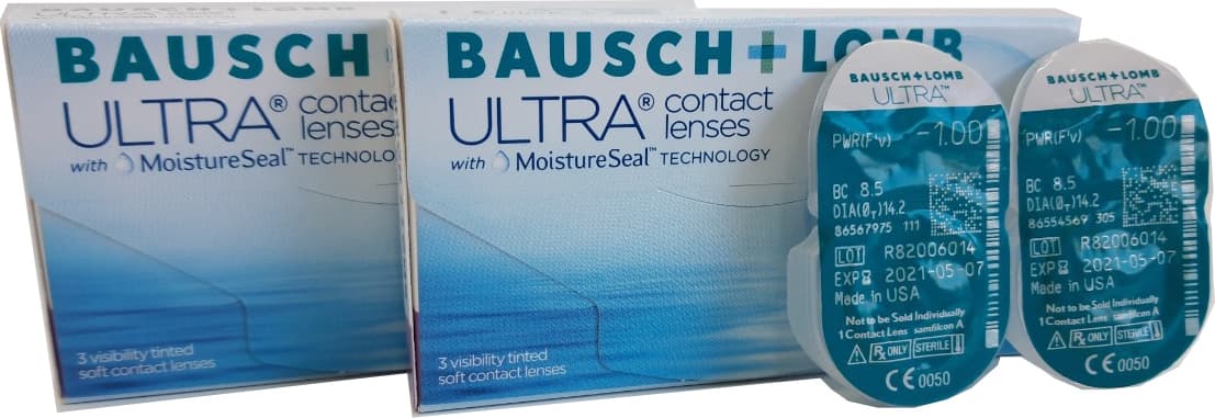 Bausch & Lomb Ultra Μυωπίας-Υπερμετρωπίας Μηνιαίοι 6τμχ (2 X 3 τμχ.) + 2 τμχ ΔΩΡΟ