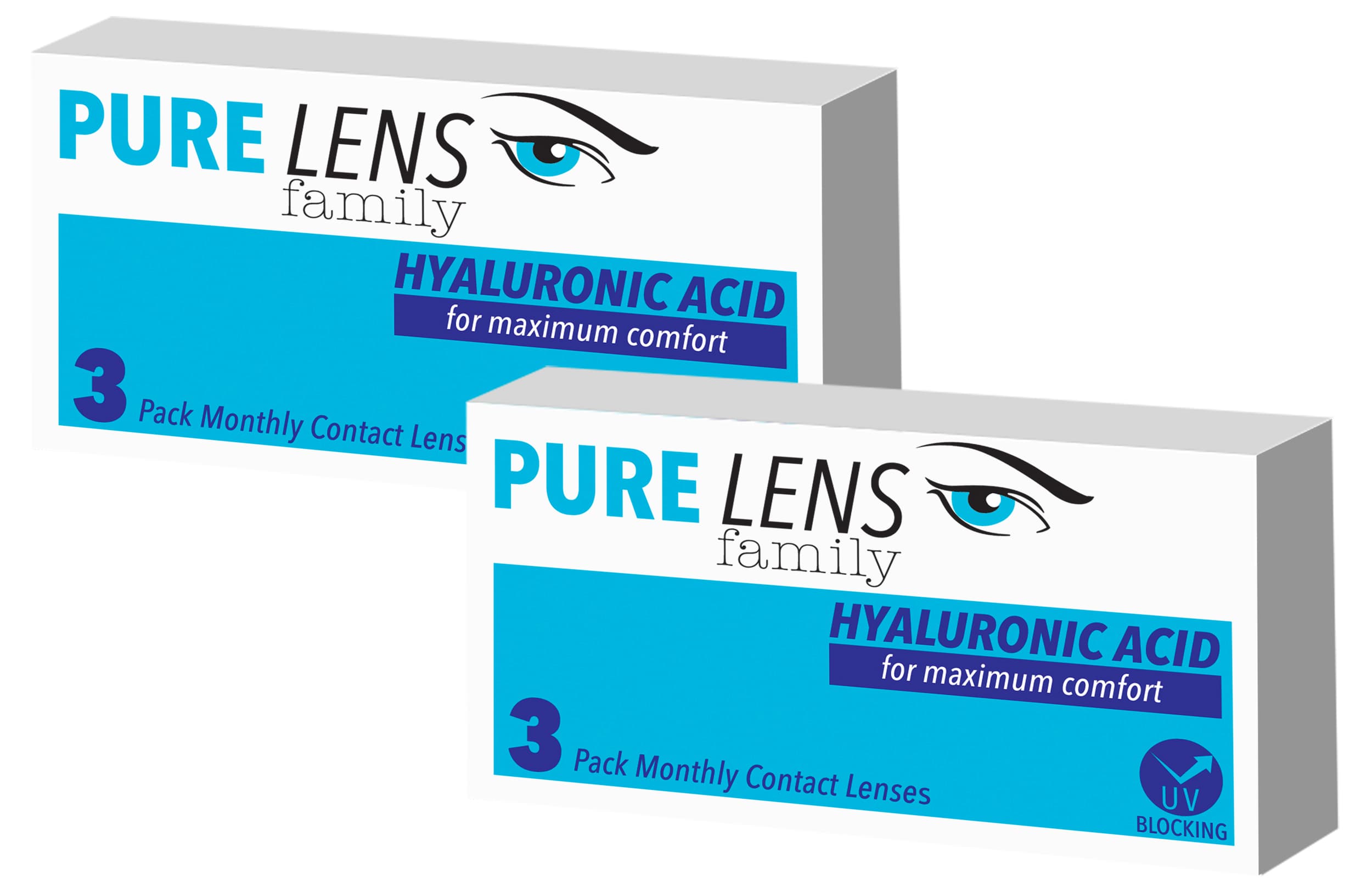 Pure Lens Hyalouronic ΜΥΩΠΙΑΣ ΜΗΝΙΑΙΟΙ - 6 ΦΑΚΟΙ (2 X 3 τμχ.)
