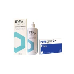 PURE LENS PLUS 6 ΦΑΚΟΙ ( 3 ZEΥΓΗ)  + Ideal Unica 380ml 