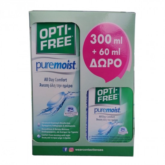 Alcon Opti Free Pure Moist 300ml + 60 ml Δώρο