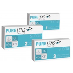 PURE LENS SILICONE ΜΗΝΙΑΙΟΙ ΜΥΩΠΙΑΣ ΥΠΕΡΜΕΤΡΩΠΙΑΣ ΣΙΛΙΚΟΝΗΣ-ΥΔΡΟΓΕΛΗΣ - 3 ΦΑΚΟΙ 