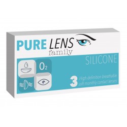 PURE LENS SILICONE ΜΗΝΙΑΙΟΙ ΜΥΩΠΙΑΣ ΥΠΕΡΜΕΤΡΩΠΙΑΣ ΣΙΛΙΚΟΝΗΣ-ΥΔΡΟΓΕΛΗΣ - 3 ΦΑΚΟΙ 