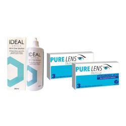 Pure Lens Hyalouronic ΜΥΩΠΙΑΣ ΜΗΝΙΑΙΟΙ - 6 ΦΑΚΟΙ+ Ideal Unica 380ml