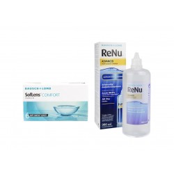  Bausch & lomb Soflens Comfort (6 φακοί)+ RENU ADVANCED (360ml + 60ml ΔΩΡΕΑΝ)