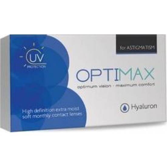 Optimax Hyaluron For Astigmatism Αστιγματικοί Μηνιαίοι 3τμχ