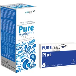 PURE LENS PLUS 6 ΦΑΚΟΙ ( 3 ZEΥΓΗ)  +Pure Hyaluron Care 380ml
