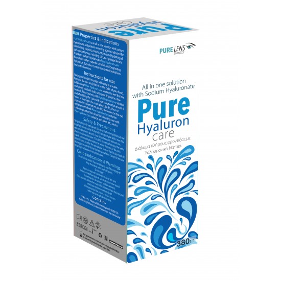 Pure Hyaluron Care Υγρό φροντίδας Μαλακών Φακών Επαφής  με Υαλουρονικό Νάτριο (380ml) 