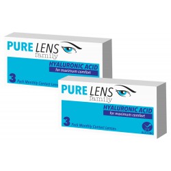 Pure Lens Hyalouronic ΜΥΩΠΙΑΣ ΜΗΝΙΑΙΟΙ - 6 ΦΑΚΟΙ (2 X 3 τμχ.)  